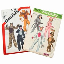 Vintage Simplicity Halloween Costume Sewing Patterns Lot Size 6 Kids 36-38 Adult