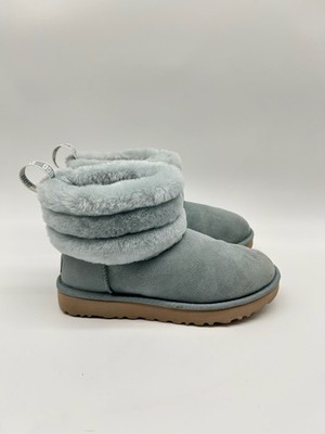 UGG Fluff Mini Quilted Classic Damen Stiefel Hellgrün EUR 38