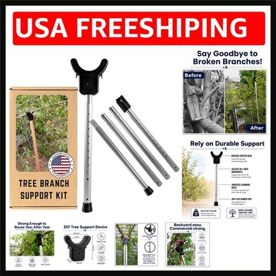 Adjustable Aluminum Tree Support Pole w/ Tree Crutch 16 74  100lbs 1Pack