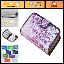 14 Day Pill Organizer Travel Case - Medication Reminder Box with Detachable Comp