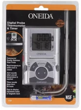 NEW! Oneida Digital Probe Cooking Thermometer & Timer *Lifetime Warranty