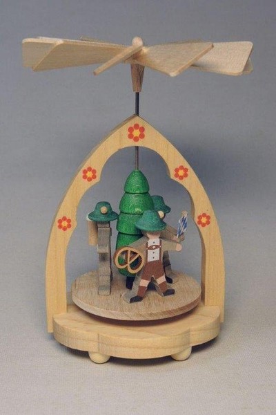 WäRmespiel Bayern 11,0 Cm Pyramide Seiffen Neu Erzgebirge Aus Holz-image