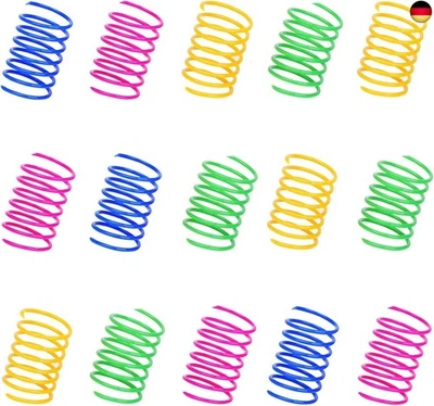 AIMICOCA 100 Stück Cat Spring Spielzeug für Katzen, Breit Bunte Spiralfedern K