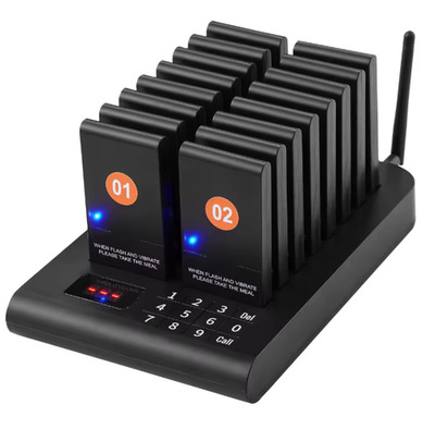 16x Pager System Vevor Restaurant Gäste Rufsystem bis 500m Reichweite