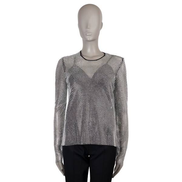73638 original DOLCE & GABBANA schwarz 2024 KRASTELL TÜLL Bluse Shirt 42 M