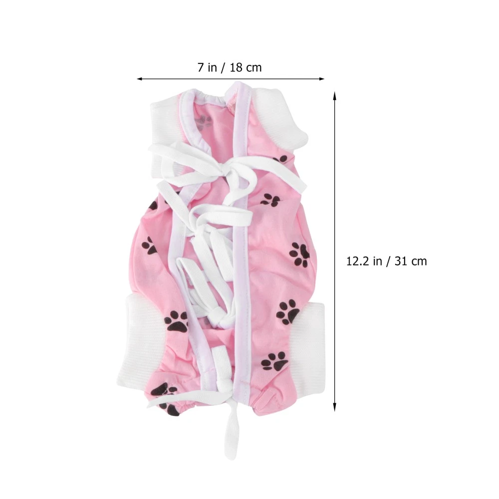 VETEMENTS Costume cane animale domestico cucciolo allattamento vestiti cappotto protezione lesioni vestito taglia S (rosa)