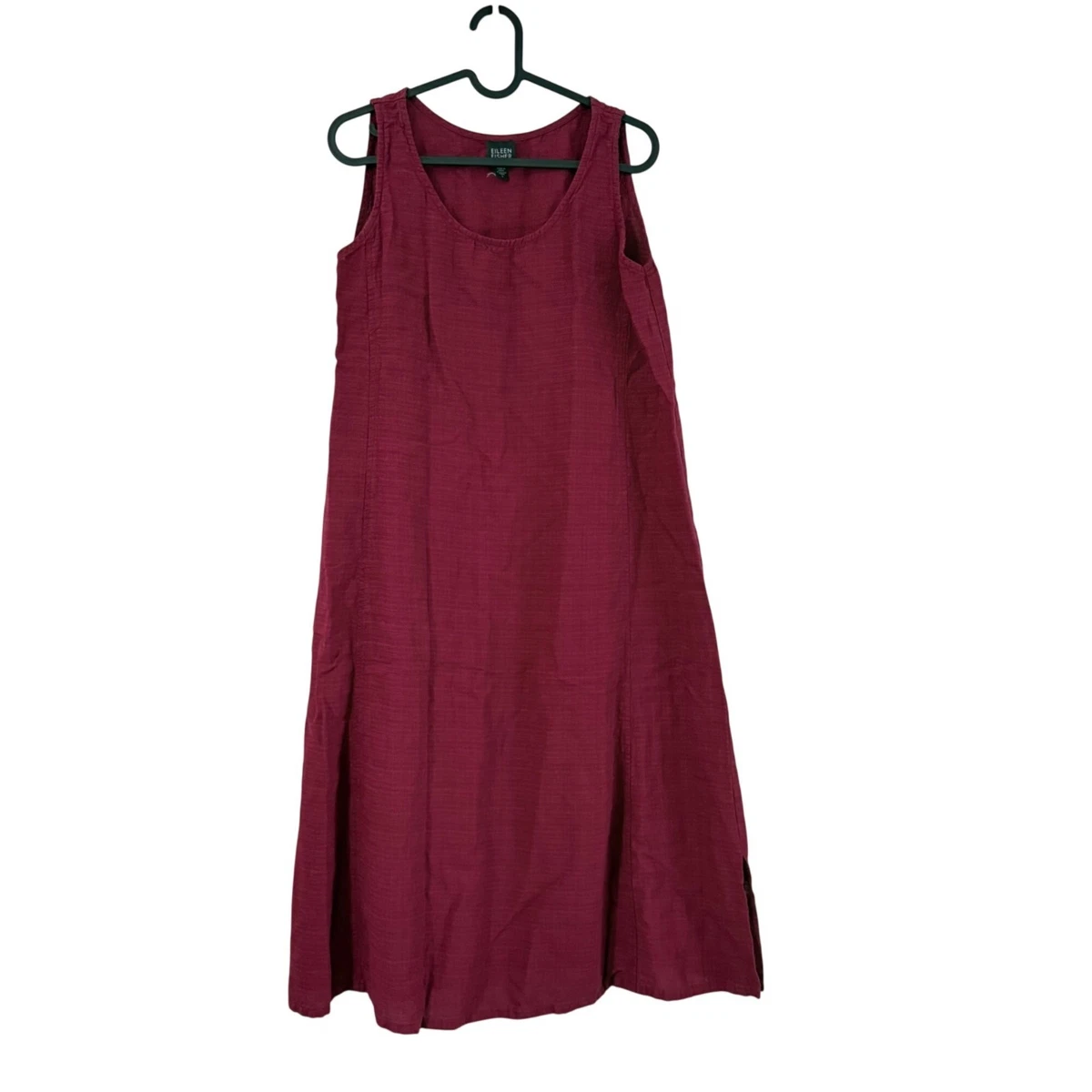 eileen fisher linen dress sale Eileen Fisher - Women's Organic Linen Easy Dress - Red
