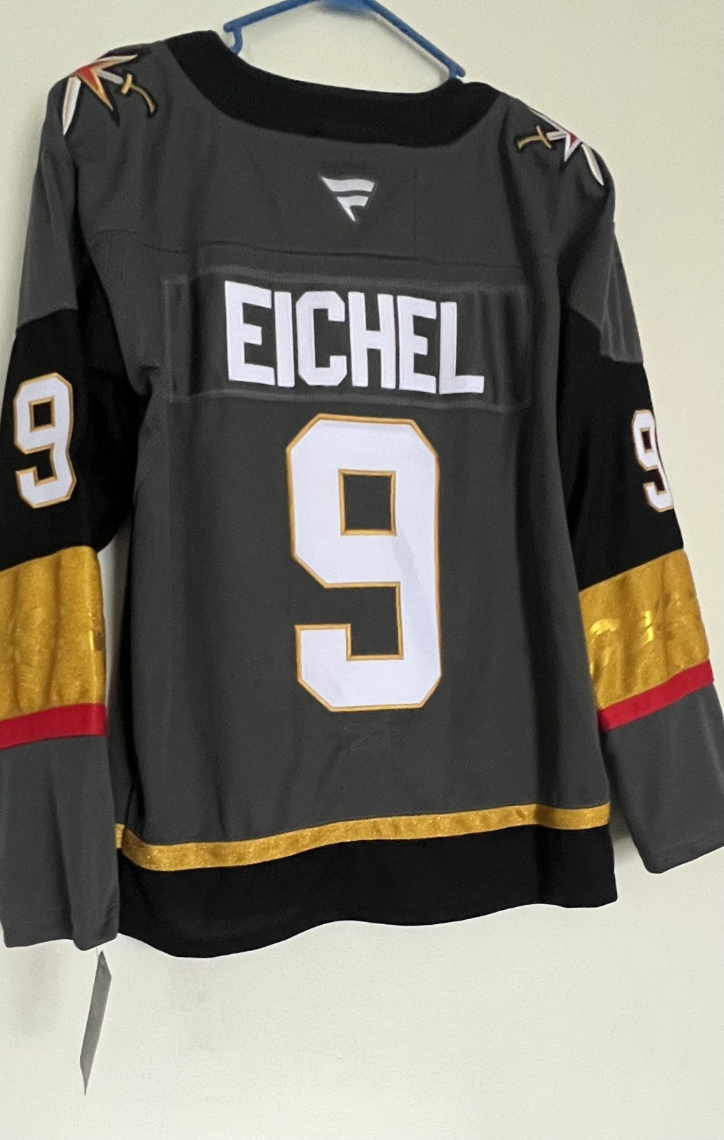 Vegas Gold Knights #9 Jack Eichel Grey Stitched Jersey Mens 2XL (56) NEW