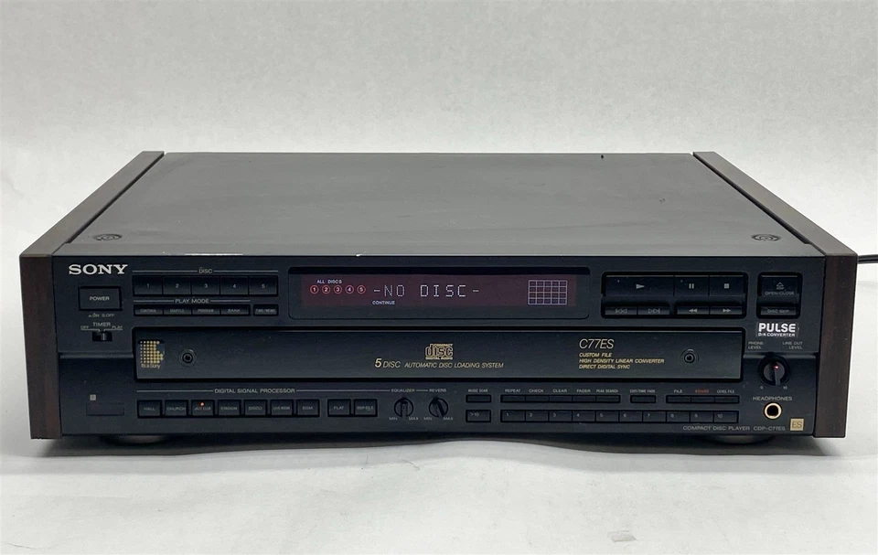 Sony CDP-C77ES ES Series CD Player 5-Disc Changer Vintage *No Remote / Read* - Image 2 of 4