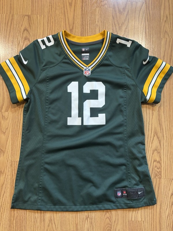 Nike Green Bay Packers Aaron Rodgers #12 NFL Football Woman’s Large Jersey