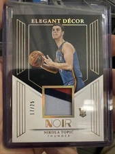 2024-25 Panini Noir Nikola Topic EDR-TOP /25 Elegant Decor 