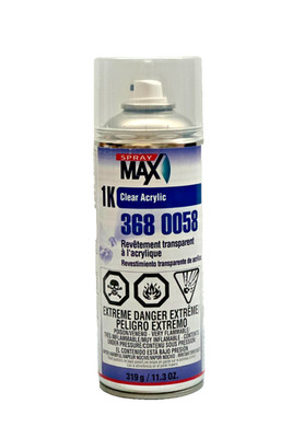 SprayMax 3680058 1K Acrylic Clear Coat 10.6 oz Aerosol Spray Can USC Clearcoat