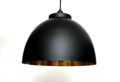BRILLIBRUM Deckenlampe Hängelampe Deckenleuchte Schwarz-Gold Metall Pendellampe E27 Licht