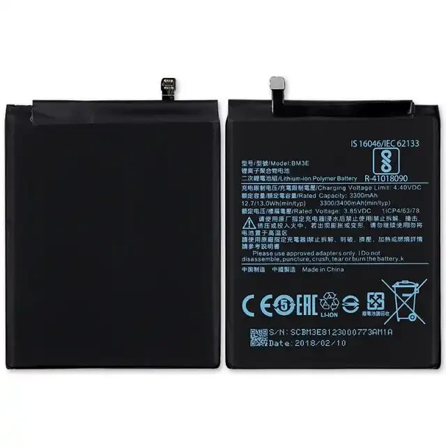 BATTERIA BM3E PER XIAOMI MI8 MI 8 M1803E1A M1803E1C 3400 mAh PARI A ORIGINALE