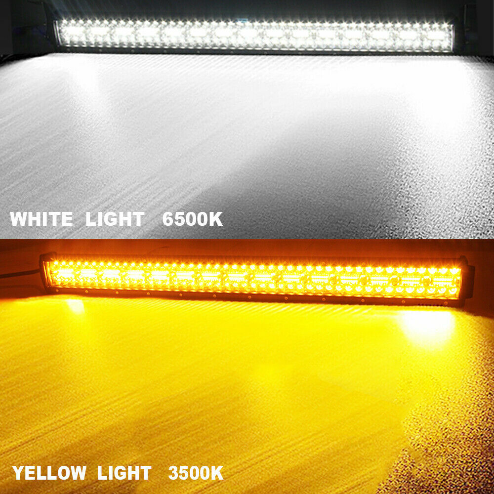 32" Curved LED Light Bar, Amber/White/Strobe, Offroad Work Light For Trucks, ATV, SUV, Boat - 1850W, IP68, Spot & Flood Combo - View #3