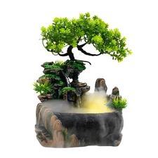 Rockery Stream Tabletop Fountain Zen Meditation Indoor Waterfall Feature w/ Pump