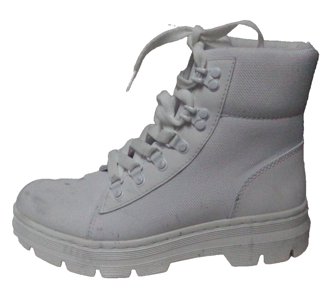 Dr Doc Martens Combs Poly Casual Boots Combat ankle canvas Air Wair Women Size 7 thumbnail 2