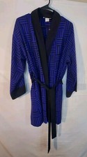 Josie Natori Women s XS Short Lightweight Striped 3/4 Sleeve Robe