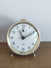 Ancien Reveil Mécanique JAZ Beige Made in France - Alarme - Vintage -Fonctionne 