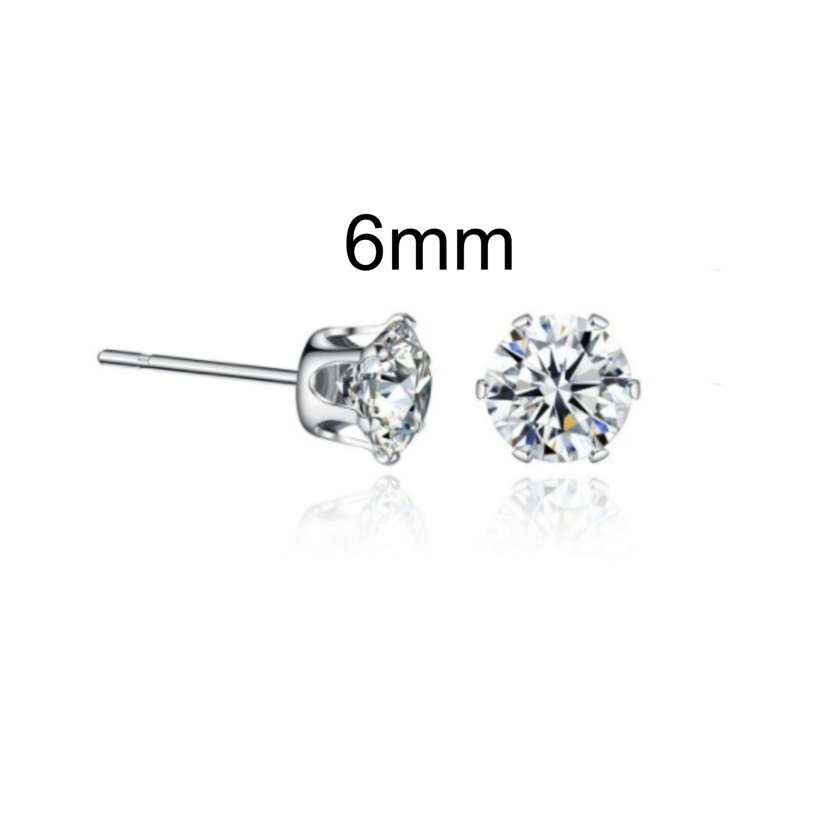 Cuffie In Ear 2 Orecchini A Borchie In Acciaio Inox Con Zirconi - Foto 5