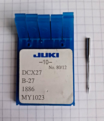 Juki Overlock Rundkolbennadeln DCX27 B-27 1886 MY 1023 Stärke 80/12 9 Stück