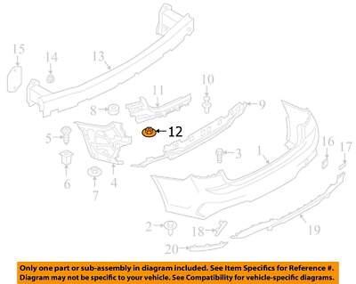 BMW OEM 19-22 330e xDrive Bumper Components-Guide Bracket 51127469363