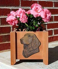 Flat Coated Retriever Planter Flower Pot Liver