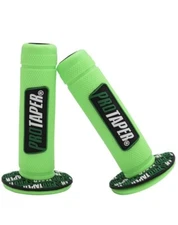 PRO TAPER KNOBS GRIP MOTORCYCLE CROSS ENDURO MINIBIKE SCOOTER GREEN-FLUO
