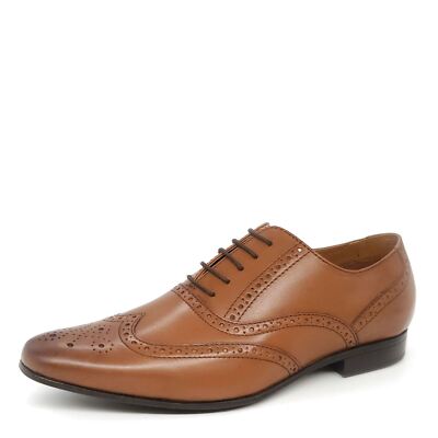 Thomas Crick Portland Herren Brogue Schnürschuh Oxford Leder hellbraun oder schwarz