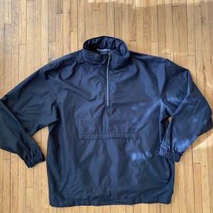 Vintage NIKE 1/4 Zip HOODED WINDBREAKER JACKET PULLOVER Menâs Large 2XL Black | eBay