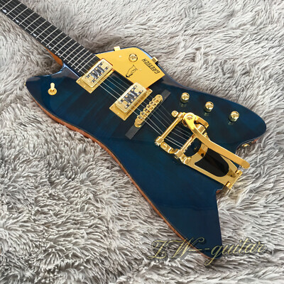 Billy-Bo Jupiter Thunderbird G6199 Blue Electric Guitar Mahogany Body/Neck, Gold
