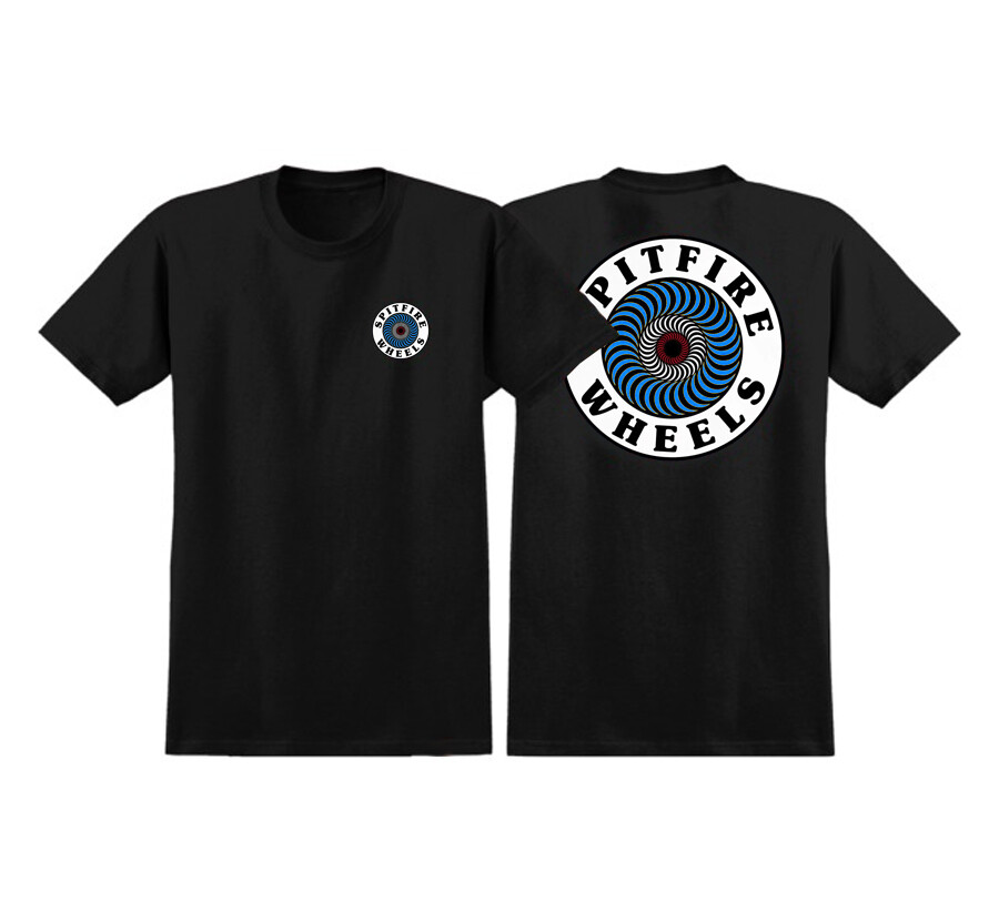 Spitfire Wheels OG CIRCLE LOGO Skateboard T Shirt BLACK/WHITE | eBay