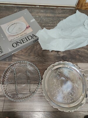 Oneida Georgian Scroll Relish Dish In Box