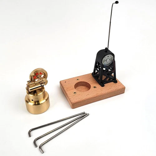 Mini Vintage Live Steam Engine Model With Brass Boiler Generator Motor Gift Toy - 第 9/18 張圖片