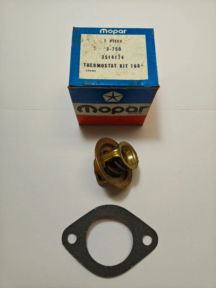 Chrysler Dodge 1960-1967 160 grados termostato con junta 6 cilindros 3514174 nuevo en stock Foto 4 de 4
