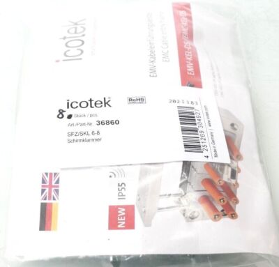8x icotek 36860 Schirmklammer SFZ/SKL 6-8