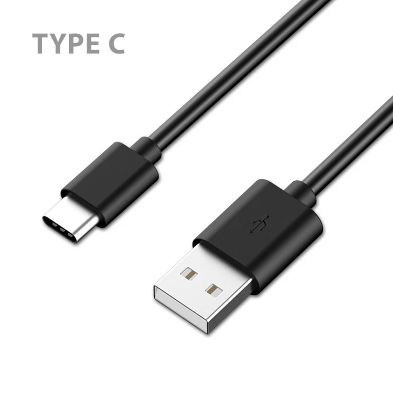 2.4A Black Color Type-C Connector SYNC High Speed 6ft Charging Fast Data Cable - Image 1 of 3