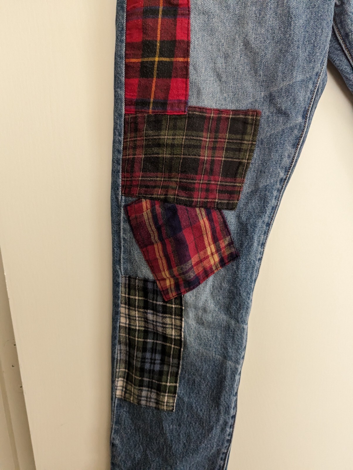 Levi 501 CT customized patchwork button fly jeans… - image 5