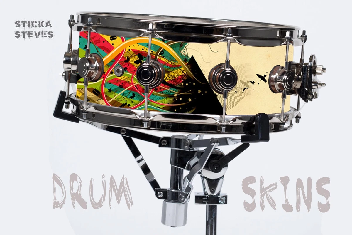 Drum Wrap Percussion Shell Cover Bass Kick Snare Tom DIY Pink
