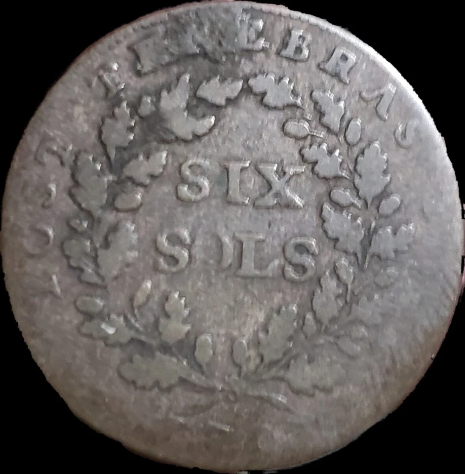1797 Rare Switzerland 6 Sols Swiss Cantons Geneva  - Image 2 of 2