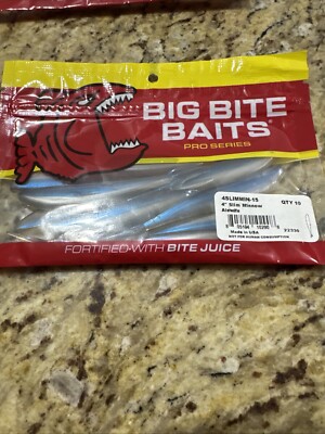 Big Bite Baits Co. Pro Series4  slim Minnow Alewife QTY 10 New See Picture.￼