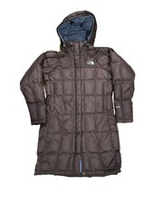 The North Face Parka 600 Down Metropolis Hooded Long Puffer Coat Brown sz S