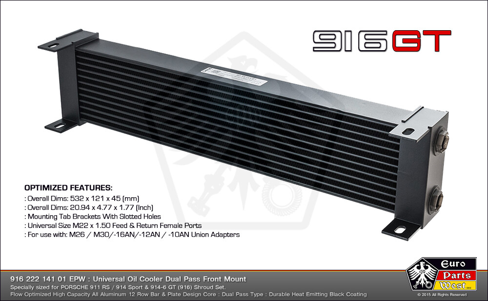 Front Mount Oil Cooler RS Auxiliary Center Mount Bumper Spoiler SETRAB