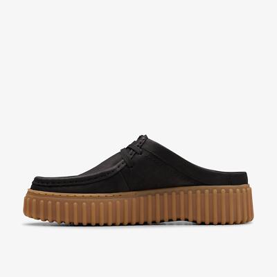 Clarks Trifri Slip レザースニーカー 25cm相当 ブラック Clarks Trifri Slip レザースニーカー 25cm相当 ブラック オ