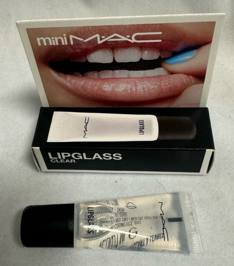 m.a.c mac clear lipglass lip gloss clear unboxed MAC Cosmetics Lipglass CLEAR Mini Travel Size 0.24 oz / 7 ml NIB