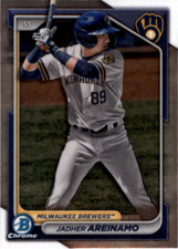 2024 Bowman Chrome Prospects Jadher Areinamo #BCP-2 Milwaukee Brewers Prospect