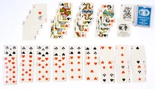 Vintage 1914 PIATNIK & SON PLAYING CARDS Advertising Bergans Meis Og Rysgsak