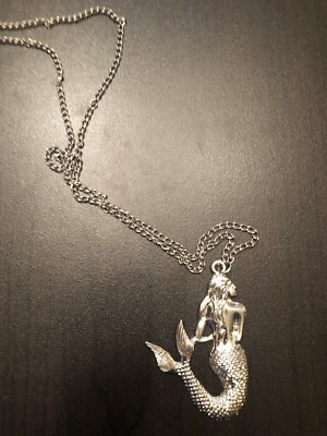 Mermaid Sea Lady Fish Silver Metal Style Chain 16  Unisex Necklace