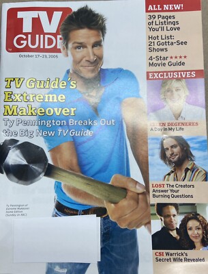 TV Guide Oct.17-23 2005 Vol.53 No.42 Issue 2742 Ellen Ty Pennington CSI Vintage 