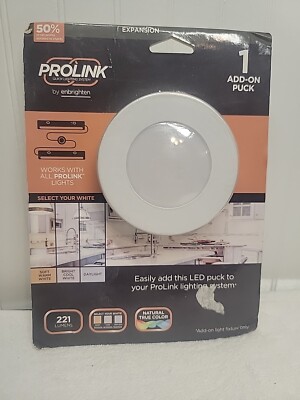 New ProLink Plug-in LED Under Cabinet Puck Light, Add-On